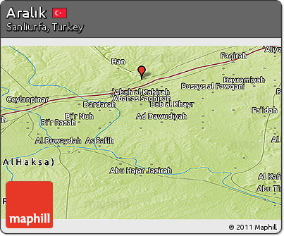 Physical Panoramic Map of Aralık