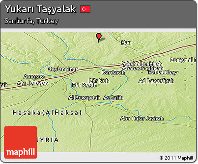 Physical Panoramic Map of Yukarı Taşyalak