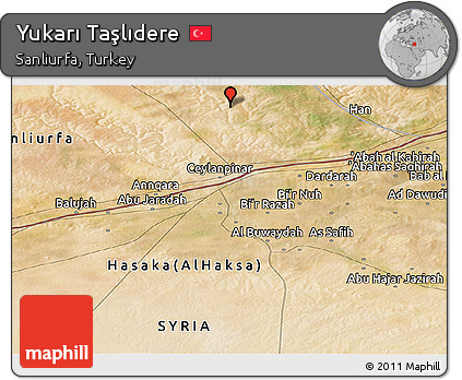 Satellite Panoramic Map of Yukarı Taşlıdere