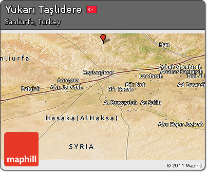 Satellite Panoramic Map of Yukarı Taşlıdere