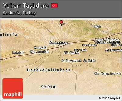 Satellite Panoramic Map of Yukarı Taşlıdere