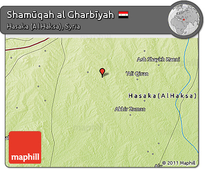 Physical 3D Map of Shamūqah Al Gharbīyah