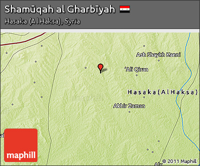 Physical 3D Map of Shamūqah Al Gharbīyah