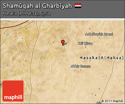 Satellite 3D Map of Shamūqah Al Gharbīyah