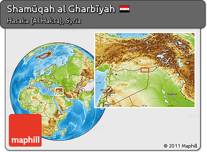 Physical Location Map of Shamūqah Al Gharbīyah