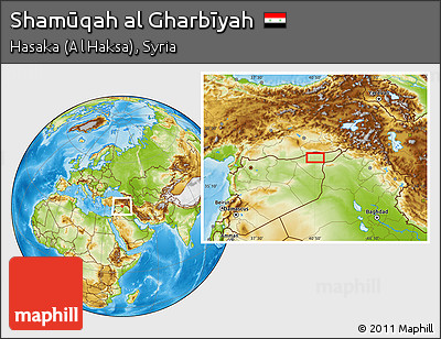 Physical Location Map of Shamūqah Al Gharbīyah