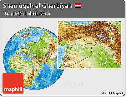 Physical Location Map of Shamūqah Al Gharbīyah