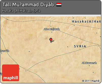 Satellite 3D Map of Tall Muḩammad Diyāb