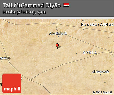 Satellite 3D Map of Tall Muḩammad Diyāb