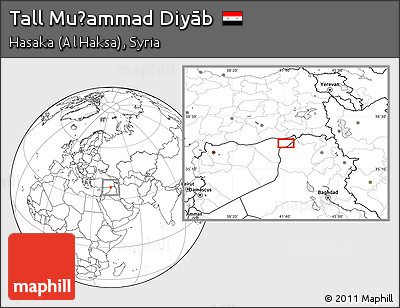 Blank Location Map of Tall Muḩammad Diyāb