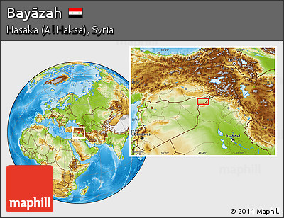 Physical Location Map of Bayāzah