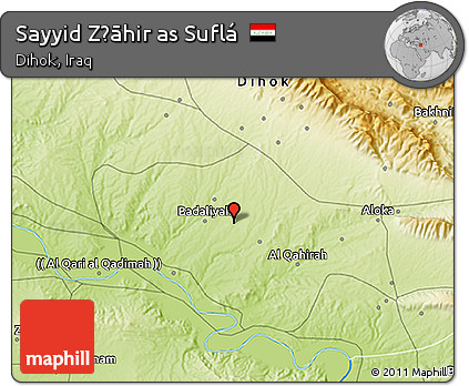 Physical 3D Map of Sayyid Z̧āhir As Suflá