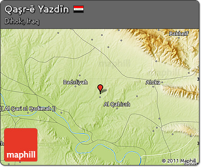 Physical Map of Qaşr-ē Yazdīn