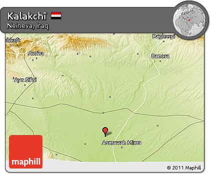 Physical 3D Map of Kalakchī