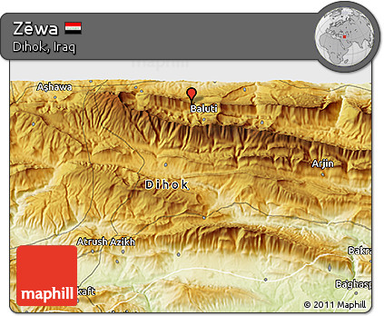 Physical 3D Map of Zēwa