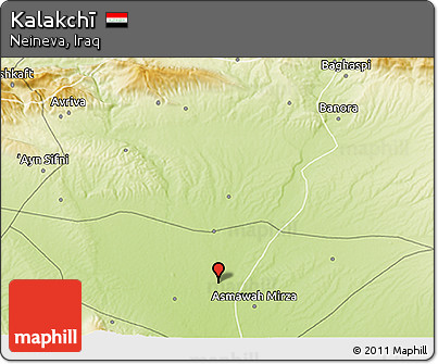 Physical 3D Map of Kalakchī