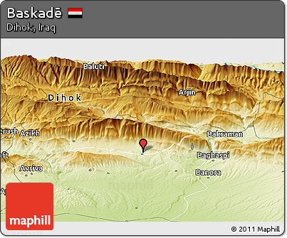 Physical Panoramic Map of Baskadē