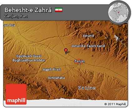 Physical 3D Map of Behesht-e Zahrā