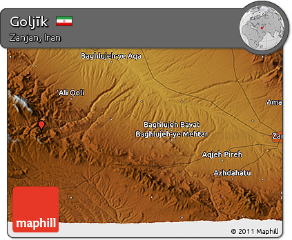 Physical 3D Map of Goljīk