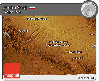 Physical 3D Map of Jashn Sarā