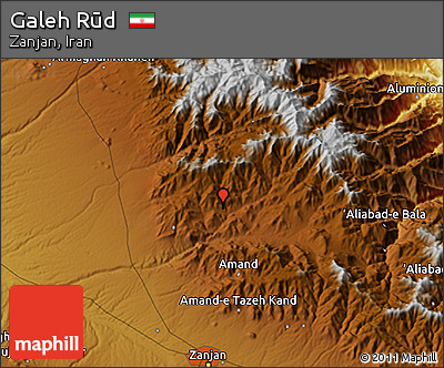 Physical 3D Map of Galeh Rūd
