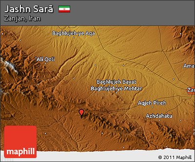 Physical 3D Map of Jashn Sarā