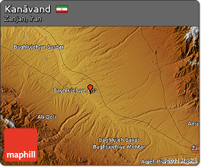 Physical 3D Map of Kanāvand