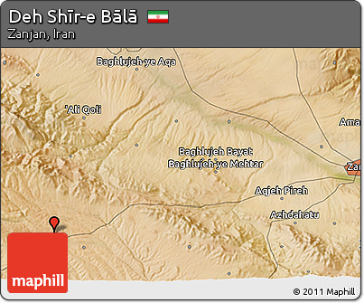 Satellite 3D Map of Deh Shīr-e Bālā