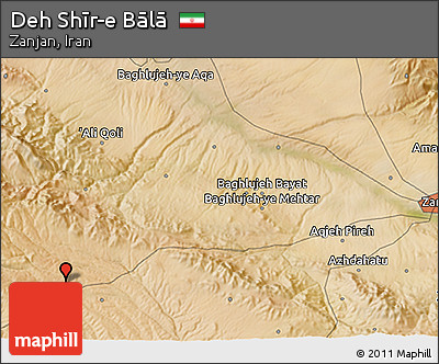 Satellite 3D Map of Deh Shīr-e Bālā