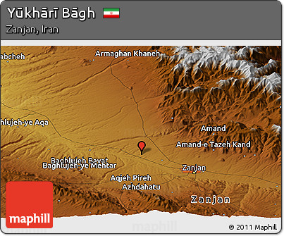 Physical Panoramic Map of Yūkhārī Bāgh