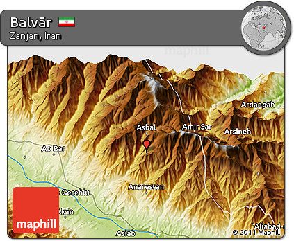 Physical 3D Map of Balvār