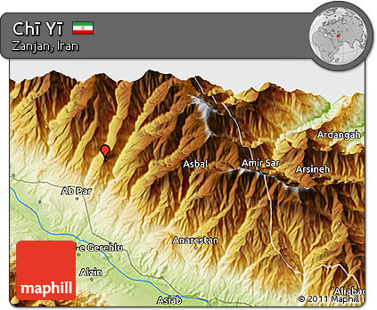 Physical 3D Map of Chī Yī
