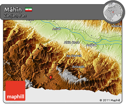 Physical 3D Map of Māhīn
