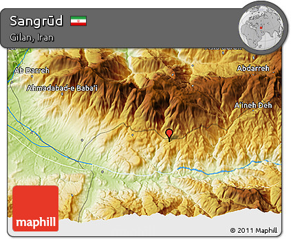 Physical 3D Map of Sangrūd