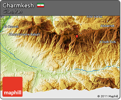 Physical 3D Map of Charmkesh