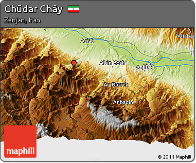 Physical 3D Map of Chūdar Chāy