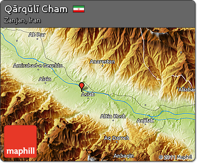 Physical 3D Map of Qārqūlī Cham