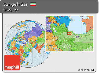 Political Location Map of Sangeh Sar