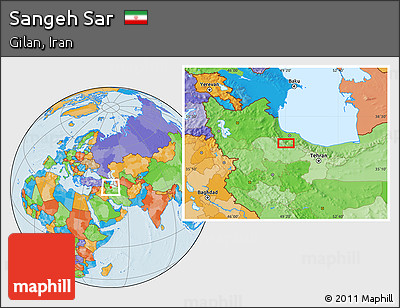 Political Location Map of Sangeh Sar