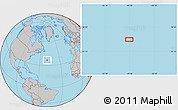 Gray Location Map of the area around 36° 47' 25" N, 49° 13' 30" W