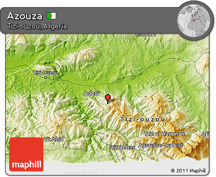 Physical 3D Map of Azouza