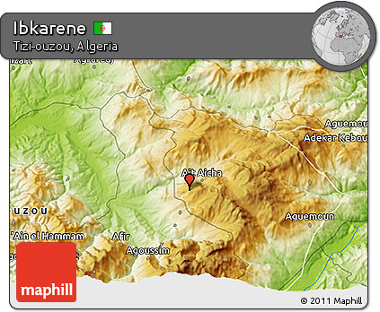 Physical 3D Map of Ibkarene