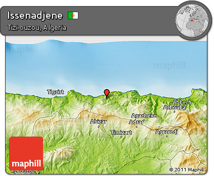 Physical 3D Map of Issenadjene