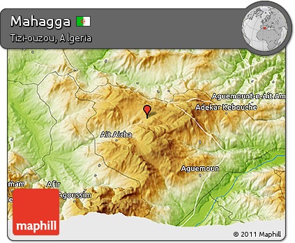 Physical 3D Map of Mahagga