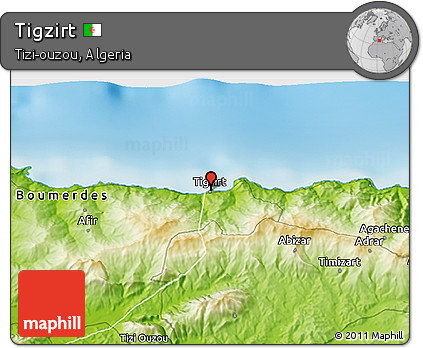 Physical 3D Map of Tigzirt