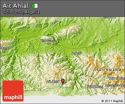 Physical 3D Map of Aït Ahlal