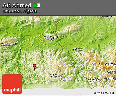 Physical 3D Map of Aït Ahmed