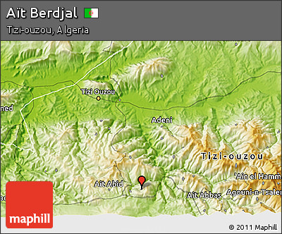 Physical 3D Map of Aït Berdjal