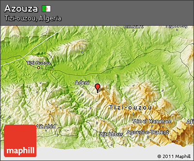 Physical 3D Map of Azouza