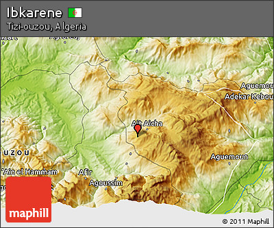 Physical 3D Map of Ibkarene